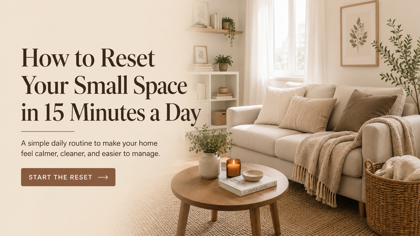 How to reset your small space in 15 minutes a day