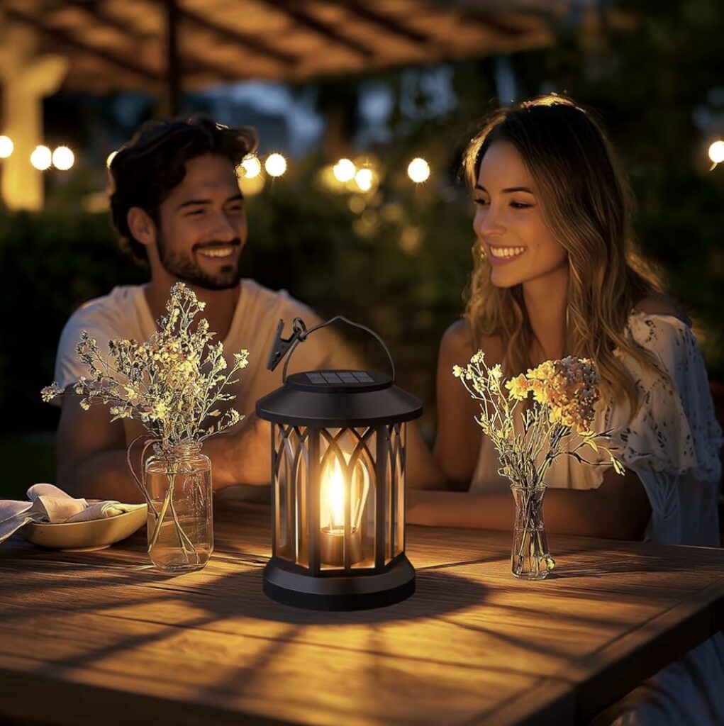 Solar lanterns for cozy outdoor patio decor