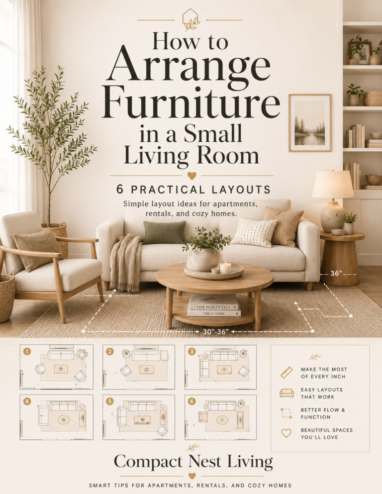 How to Arrange Furniture in a Small Living Room: 6 Practical Layouts