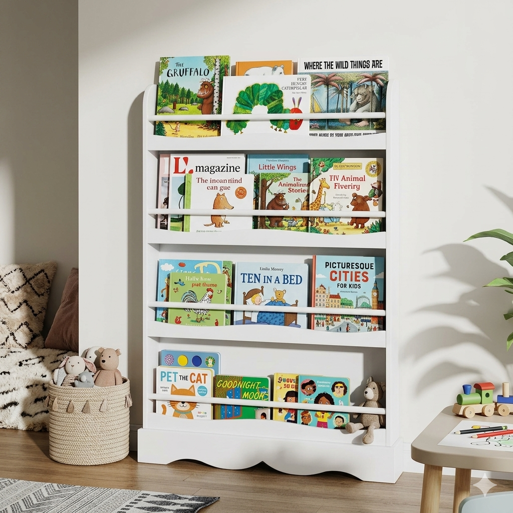 Cozy reading nook for a toddler or young child