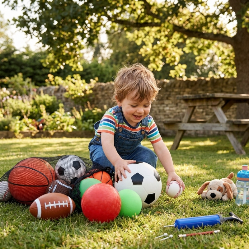 Mini sports balls for toddler patio backyard and park play