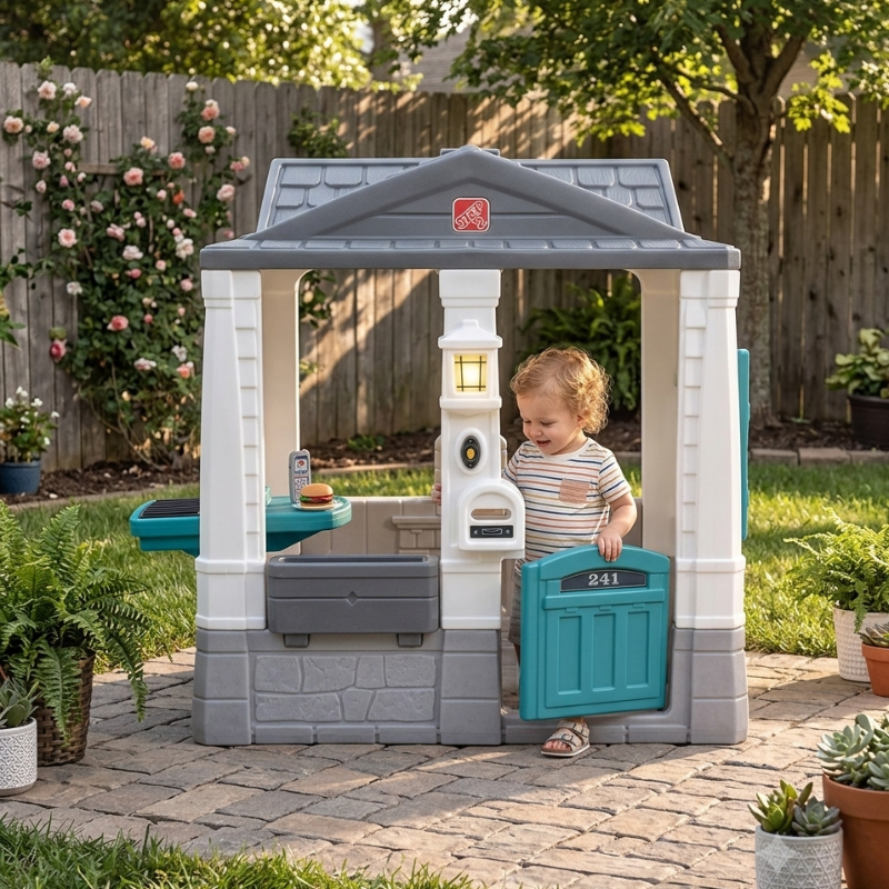 Toddler outdoor playhouse for patio pretend play