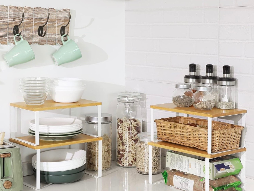 shelf risers for small kitchen cabinets