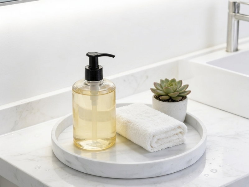 Countertop bathroom tray organizer
